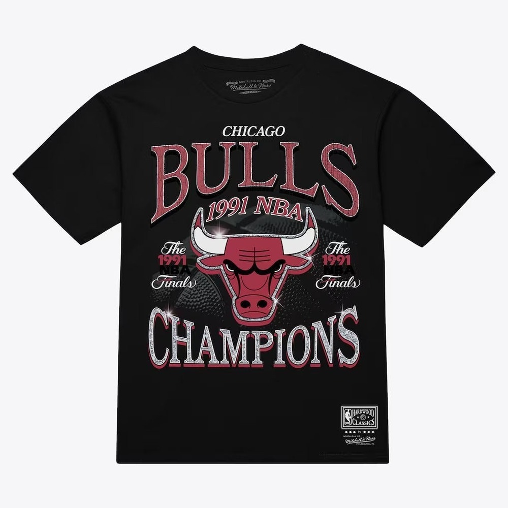 Mitchell & Ness Chicago Bulls Champions Era T-Shirt - Black - Large